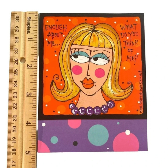 FUNNY Girl Blonde Friendship VTG Greeting Cards Leanin' Tree Lori Wiseman NOS - Picture 9 of 15